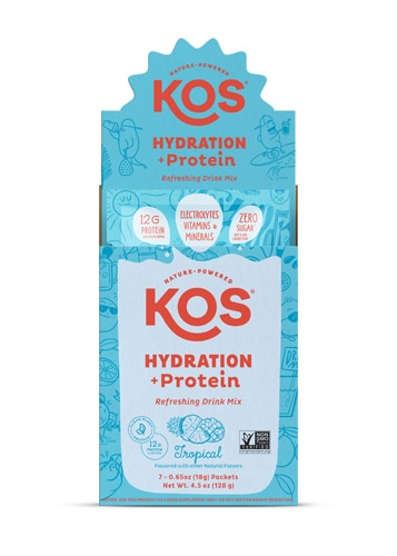 KOS Hydration + Protein - 12 g Protein + Electrolytes Tropical