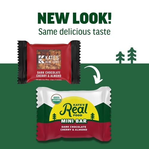 Kate's Real Food Organic Mini Energy Bar Dark Chocolate Cherry & Almond