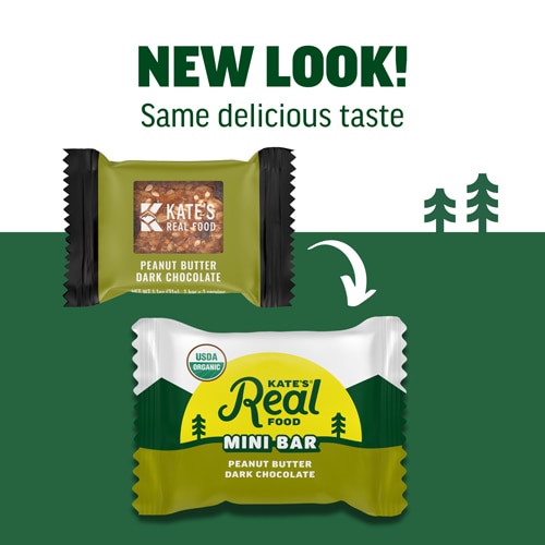 Kate's Real Food Organic Mini Energy Bar Peanut Butter Dark Chocolate