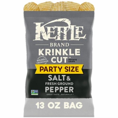 Kettle Brand Krinkle Cut Potato Chips Salt & Fresh Ground Pepper