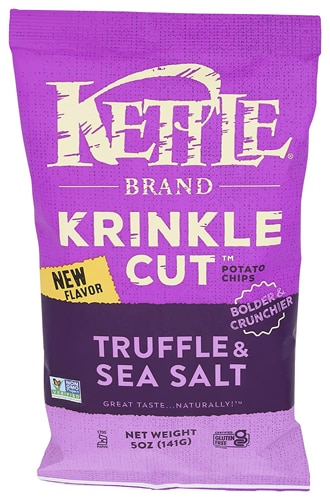 Kettle Brand Krinkle Cut Potato Chips Truffle and Seat Salt