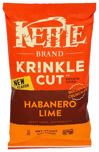 Kettle Brand Krinkle Potato Chips Habanero Lime