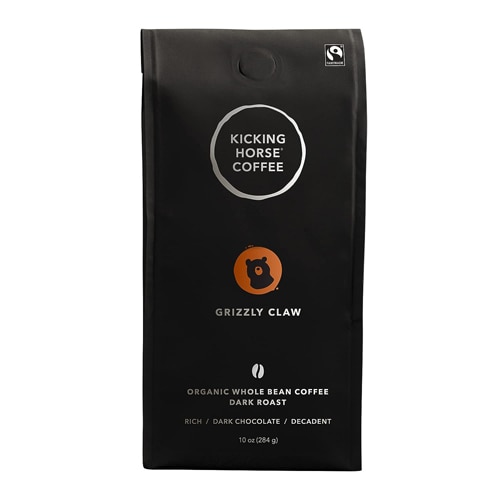 Kicking Horse Coffee Organic Dark Roast Whole Bean Grizzly Claw