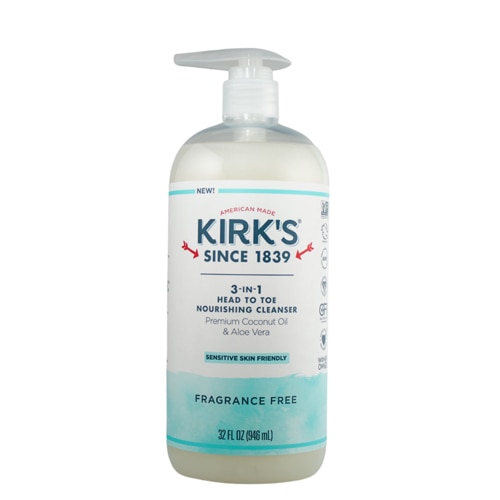 Kirk's 3-In-1 Head To Toe Nourishing Cleanser Fragrance Free