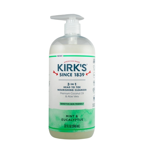 Kirk's 3-In-1 Head To Toe Nourishing Cleanser Mint & Eucalyptus