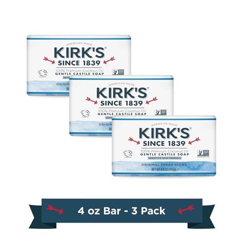 Kirk's Gentle Castile Bar Soap Original Fresh Scent