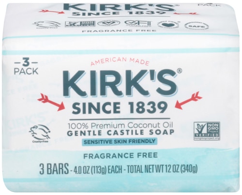 Kirk's Gentle Castile Soap Fragrance Free