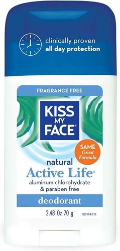 Kiss My Face Active Life Deodorant Stick Fragrance Free