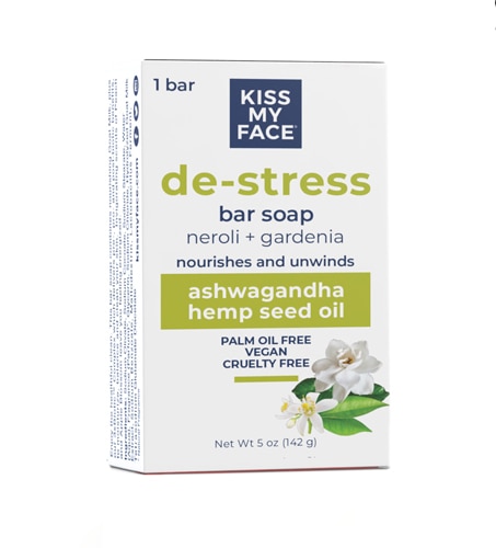 Kiss My Face De-Stress Bar Soap Neroli + Gardenia