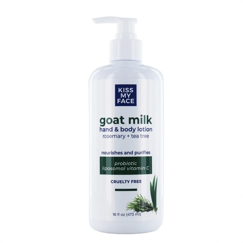 Kiss My Face Goat Milk Hand & Body Lotion - Rosemary + Tea Tree