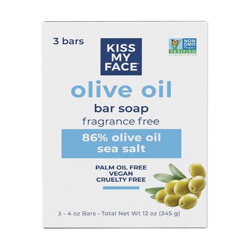 Kiss My Face Olive Oil Bar Soap - Fragrance Free