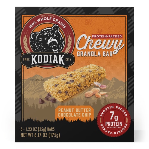 Kodiak Cakes Chewy Protein Granola Bars Peanut Butter Chocolate Chip