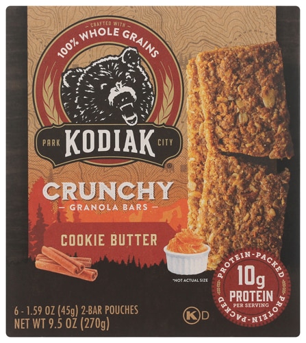 Kodiak Cakes Crunchy Protein Granola Bars Cookie Butter