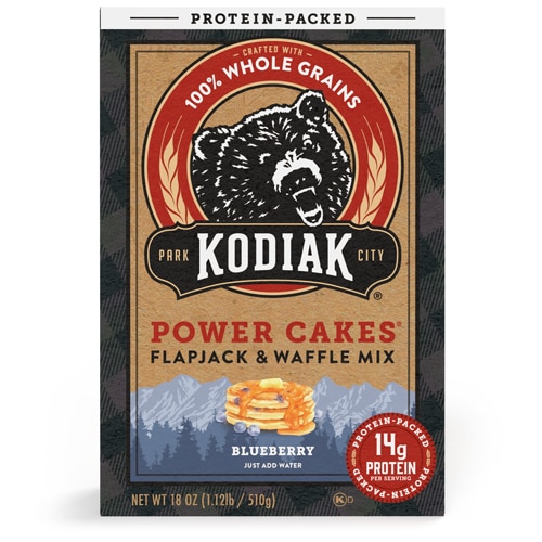 Kodiak Cakes Flapjack & Waffle Mix Protein Packed Power Cakes 100% Whole Grain Blueberry