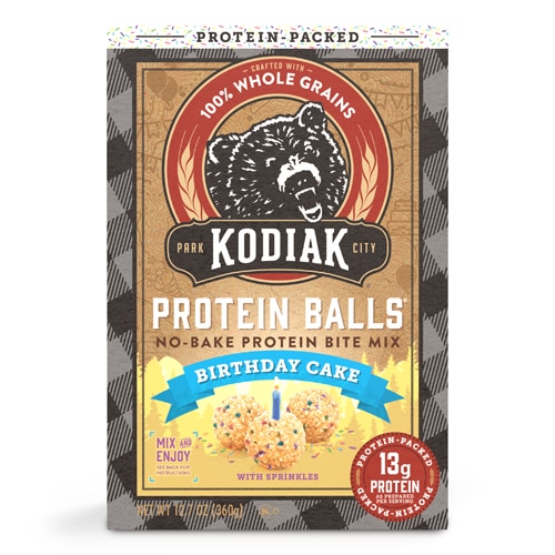 Kodiak Cakes No-Bake Protein Bite Mix Protein Balls 100% Whole Grain Non GMO Birthday Cake