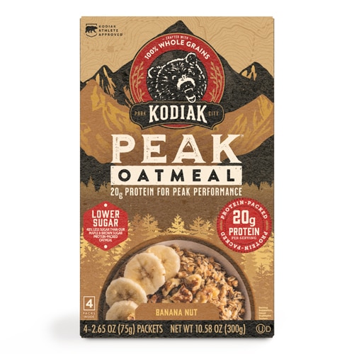 Kodiak Cakes Peak Oatmeal Packets Lower Sugar 20 g Protein Banana Nut