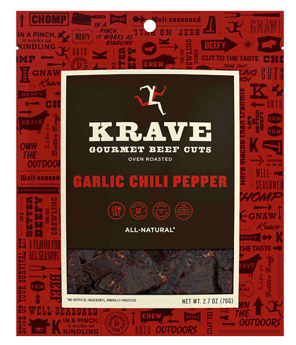 Krave Beef Jerky Garlic Chili Pepper