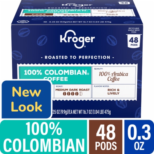 Kroger 100% Colombian Medium Dark Roast Coffee Pods