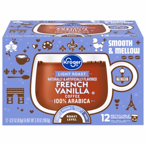 Kroger French Vanilla Light Roast Coffee Pods