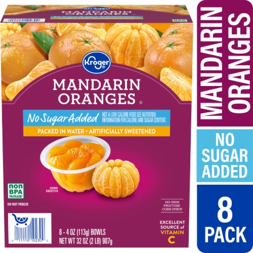 Kroger Mandarin Orange Cups No Sugar Added