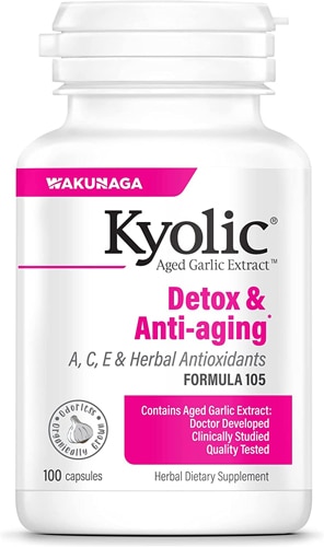 Kyolic Aged Garlic Extract Detox and Anti-Aging Formula 105