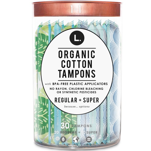 L. Organic Cotton Tampons Duo Pack - Regular & Super Absorbency