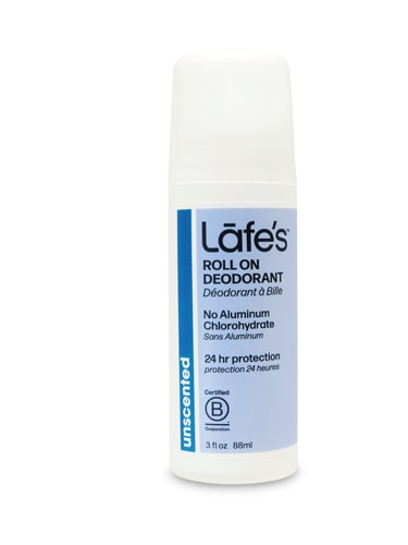 Lafe's Natural Roll On Deodorant Unscented Witch Hazel & Aloe