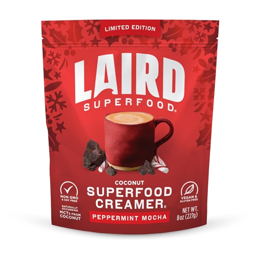 Laird Superfood Limited Edition Superfood Creamer Peppermint Mocha