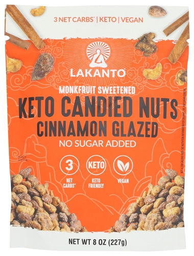 Lakanto Keto Candied Nuts Cinnamon Glazed