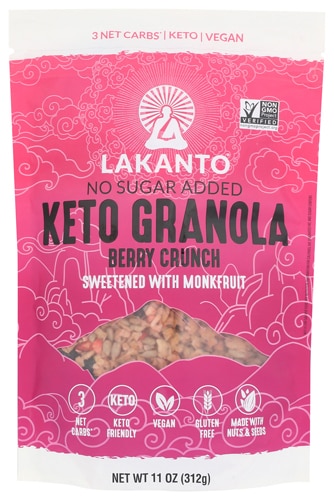 Lakanto Keto Granola Sweetened with Monk Fruit Berry Crunch