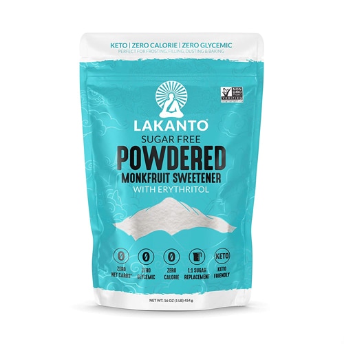 Lakanto Sugar Free Powdered Monk Fruit Sweetener with Erythritol