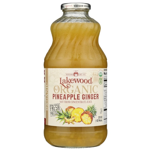 Lakewood Juice Not From Concentrate Organic Non-GMO Pineapple Ginger