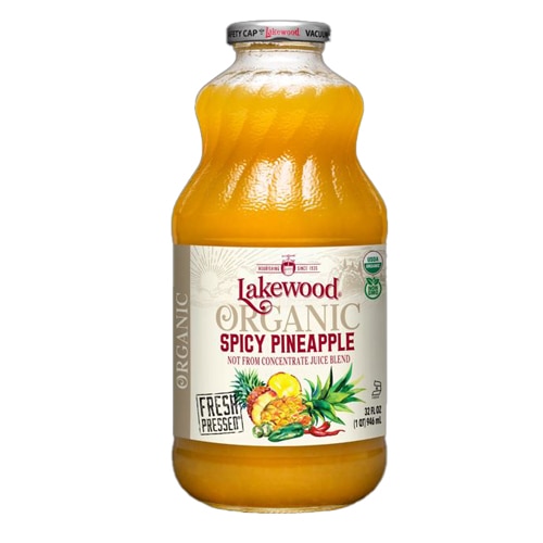 Lakewood Juice Not From Concentrate Organic Non-GMO Spicy Pineapple