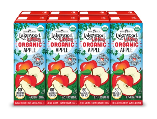 Lakewood Littles Organic Juice Boxes Apple