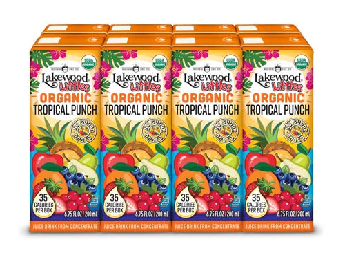 Lakewood Littles Organic Juice Boxes Tropical Punch