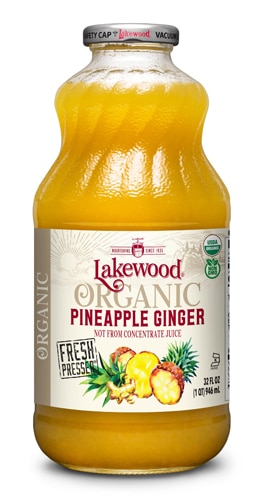 Lakewood Organic Juice Not From Concentrate Pineapple Ginger