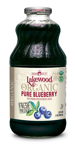 Lakewood Organic Juice Not From Concentrate Pure Blueberry