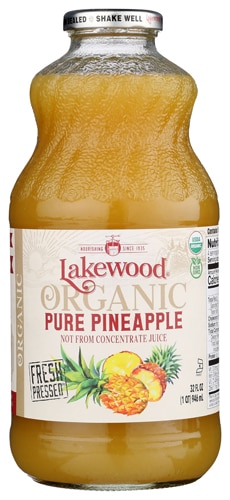 Lakewood Organic Juice Not From Concentrate Pure Pineapple