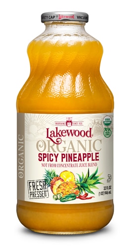 Lakewood Organic Juice Not From Concentrate Spicy Pineapple