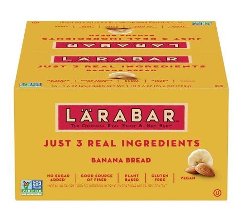 Larabar Gluten Free No Sugar Added Fruit & Nut Bar Banana Bread