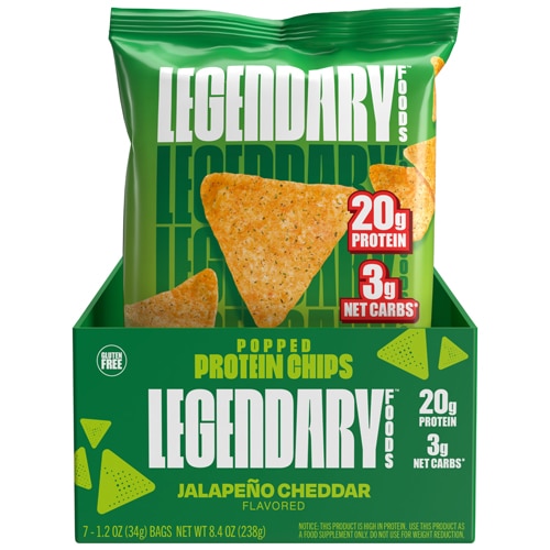 Legendary Foods Protein Pop Chips Jalapeno Cheddar