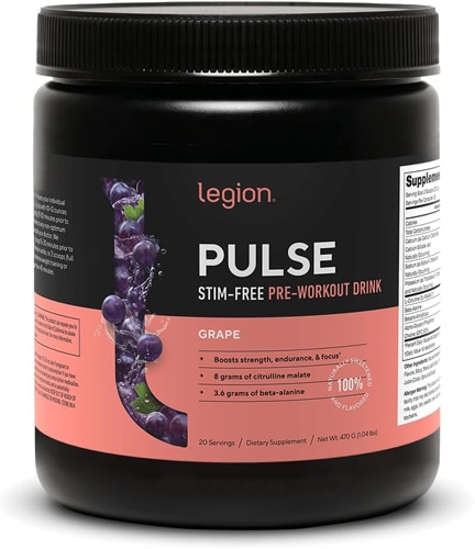 Legion Athletics Pulse Pre Workout Stim Free Grape