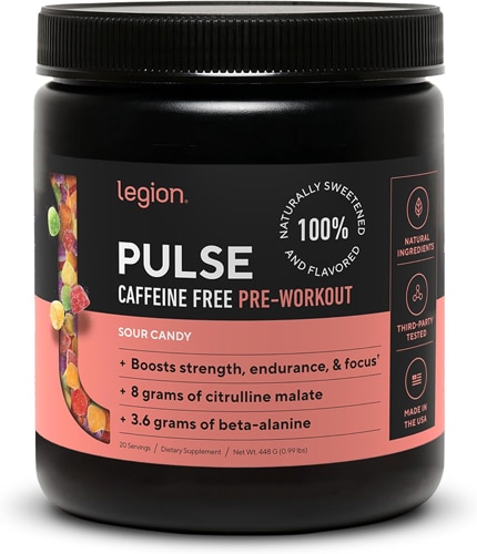 Legion Athletics Pulse Pre Workout Stim Free Sour Candy