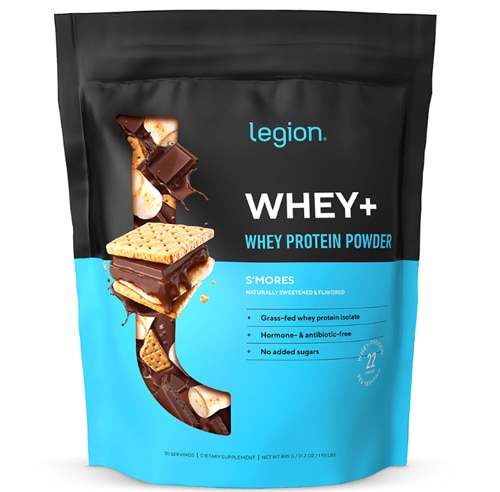 Legion Athletics Whey+ Whey Protein Isolate 30 Servings - Grass Fed Smores