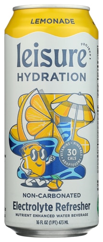 Leisure Project Hydration Non-Carbonated Electrolyte Refresher Lemonade