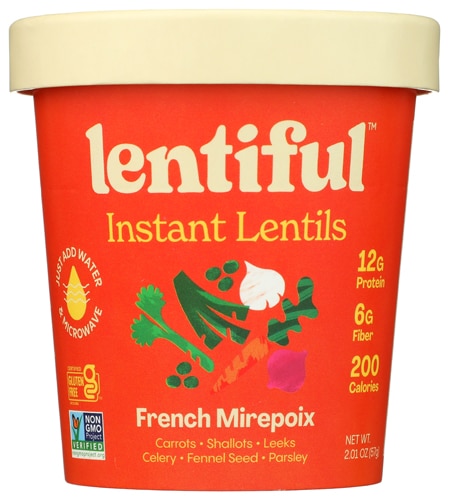 Lentiful Gluten Free Non-GMO Instant Lentils French Mirepoix