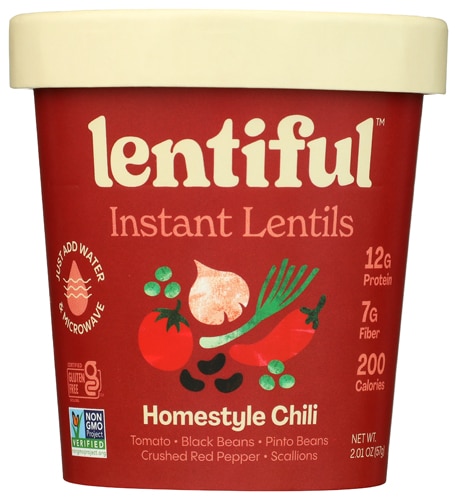 Lentiful Gluten Free Non-GMO Instant Lentils Homestyle Chili
