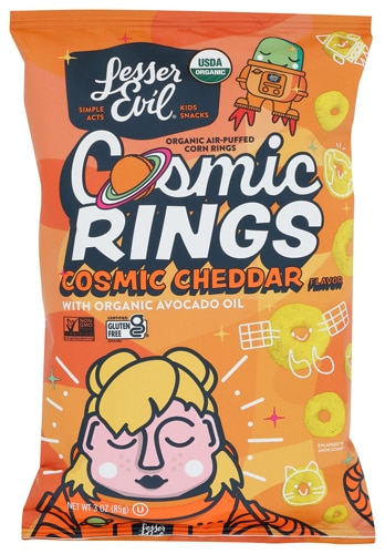 LesserEvil Organic Cosmic Rings Cosmic Cheddar