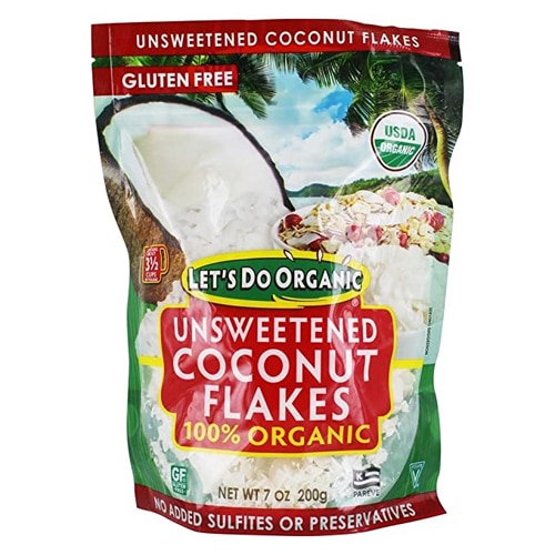 Let's Do Organic Coconut Flakes Unsweetened