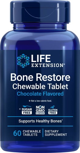 Life Extension Bone Restore* Calcium Supplement Sugar Free Chocolate